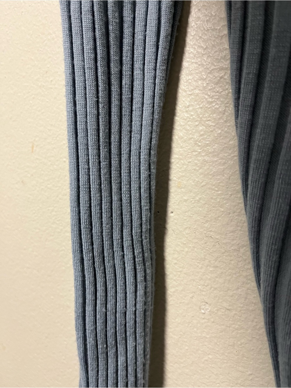 Theory Ribbed Polo Sweater Womens Small Blue Long Sleeve Wool Knit Top Preppy - Picture 7 of 7